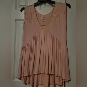 Sweet LINDSEY Light Pink Flowy Tank Top